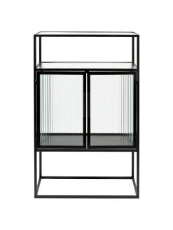 Dutchbone Buffet haut métal noir Boli, larg. 65 x haut. 105 cm