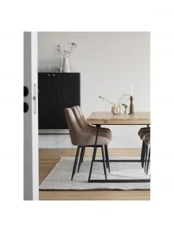 Rowico Buffet haut noir Halifax, larg. 100 x haut. 140 cm -Entrée & couloir Soldes Buffet haut noir Halifax 4