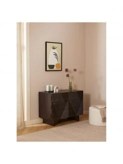 Westwing Collection Commode bois de manguier massif Louis, larg. 100 x haut. 75 cm -Entrée & couloir Soldes Commode bois de manguier massif Louis 2