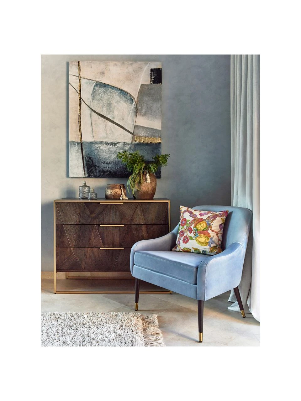 Westwing Collection Commode en bois massif Harry, larg. 100 x haut. 80 cm 2 Westwing Collection Commode en bois massif Harry, larg. 100 x haut. 80 cm – Image 2