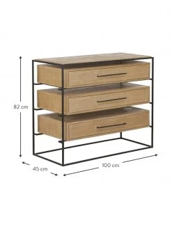 Westwing Collection Commode manguier massif Lyle, larg. 100 x haut. 82 cm 8 Westwing Collection Commode manguier massif Lyle, larg. 100 x haut. 82 cm -Entrée & couloir Soldes Commode manguier massif Lyle 2