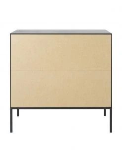 Commode noire à tiroirs Adam, larg. 94 x haut. 93 cm -Entrée & couloir Soldes Commode noire a tiroirs Adam 5