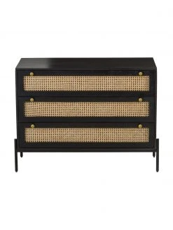 Westwing Collection Commode noire en cannage Vienna, larg. 105 x haut. 78 cm -Entrée & couloir Soldes Commode noire en cannage Vienna 5