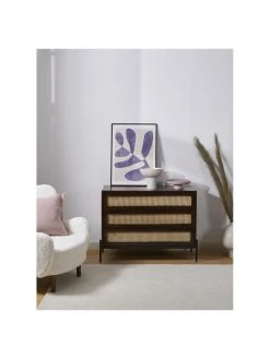 Westwing Collection Commode noire en cannage brun fonc&eacute; Vienna, larg. 105 x haut. 78 cm -Entrée & couloir Soldes Commode noire en cannage brun fonce Vienna 3