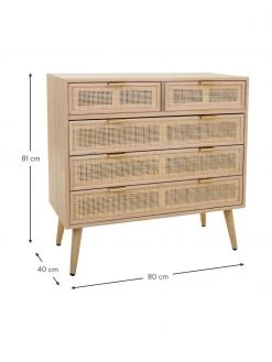 Commode rustique Cayetana, larg. 80 x haut. 81 cmDisponibilité limitée -Entrée & couloir Soldes Commode rustique Cayetana 3