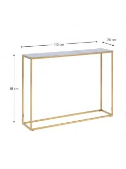 Console aspect marbre Aruba, larg. 110 x haut. 81 cm -Entrée & couloir Soldes Console aspect marbre Aruba 2