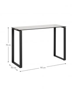 Console avec plateau en verre Katrine, larg. 110 x prof. 40 cm -Entrée & couloir Soldes Console avec plateau en verre Katrine 2
