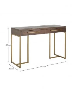 Dutchbone Console de placage en bois d'acacia art déco Class, larg. 120 x prof. 45 cm 8 Dutchbone Console de placage en bois d'acacia art déco Class, larg. 120 x prof. 45 cm -Entrée & couloir Soldes Console de placage en bois dacacia art deco Class 2