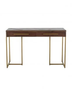 Dutchbone Console de placage en bois d'acacia art déco Class, larg. 120 x prof. 45 cm 9 Dutchbone Console de placage en bois d'acacia art déco Class, larg. 120 x prof. 45 cm -Entrée & couloir Soldes Console de placage en bois dacacia art deco Class 3