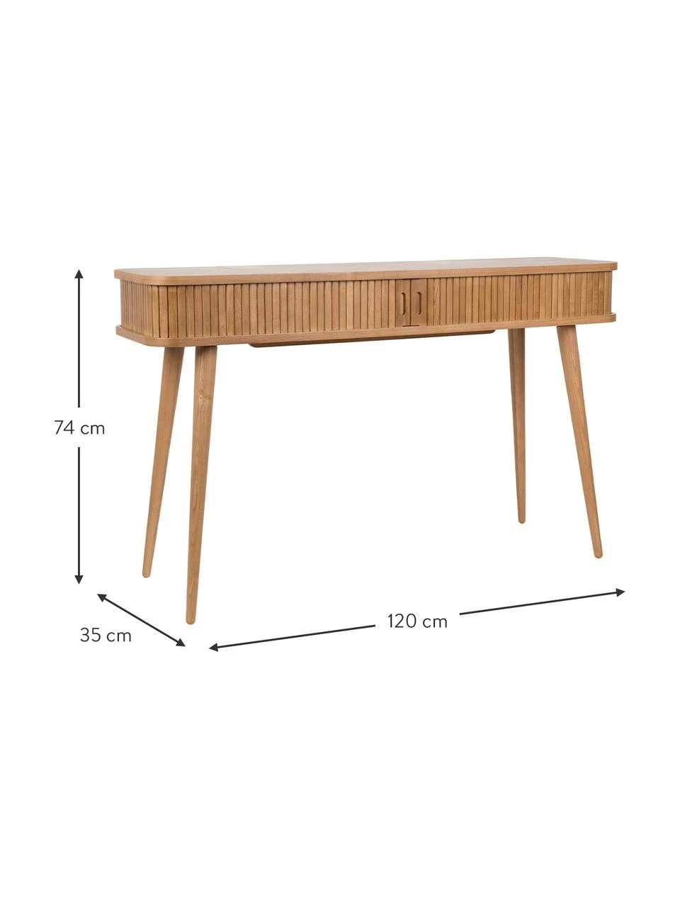 Zuiver Console en bois avec rangement Barbier, larg. 120 x prof. 35 cm 3 Zuiver Console en bois avec rangement Barbier, larg. 120 x prof. 35 cm – Image 3