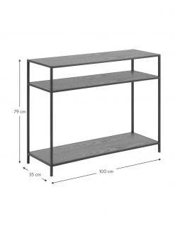 Console en bois et m&eacute;tal Seaford, larg. 100 x prof. 35 cm -Entrée & couloir Soldes Console en bois et metal Seaford 3