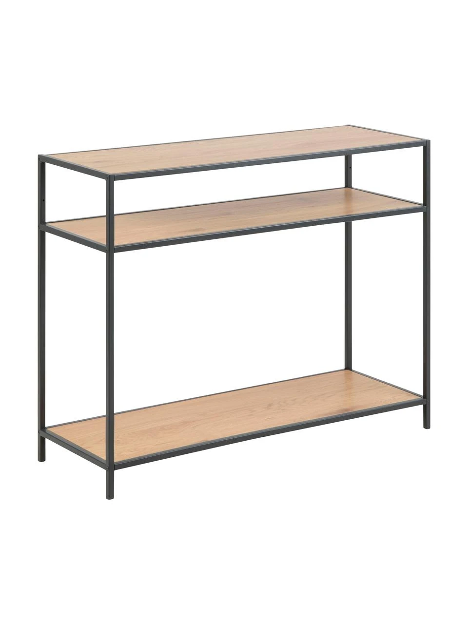 Console en bois et métal Seaford, larg. 100 x prof. 35 cm 1 Console en bois et métal Seaford, larg. 100 x prof. 35 cm