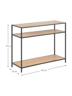 Console en bois et métal Seaford, larg. 100 x prof. 35 cm 9 Console en bois et métal Seaford, larg. 100 x prof. 35 cm -Entrée & couloir Soldes Console en bois et metal Seaford 9