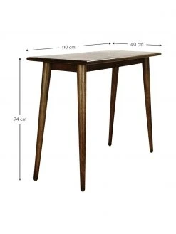 Westwing Collection Console en bois manguier massif Oscar, larg. 110 x prof. 40 cm -Entrée & couloir Soldes Console en bois manguier massif Oscar 2