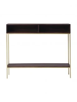 Westwing Collection Console en bois massif à compartiments ouverts Lyle, larg. 105 x haut. 89 cm -Entrée & couloir Soldes Console en bois massif a compartiments ouverts Lyle 9