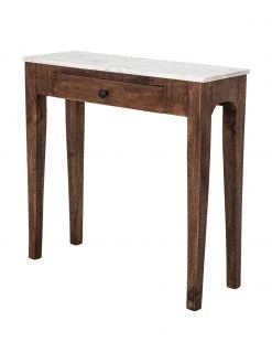 Bloomingville Console en manguier avec plateau en marbre Hauge, larg. 79 x haut. 76 cm -Entrée & couloir Soldes Console en manguier avec plateau en marbre Hauge 4