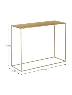Console en m&eacute;tal laitonn&eacute; Tensio, larg. 100 x prof. 35 cm -Entrée & couloir Soldes Console en metal laitonne Tensio 2