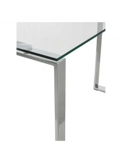 Console en verre cadre argent&eacute; Katrine, Larg. 110 x haut. 76 cm -Entrée & couloir Soldes Console en verre cadre argente Katrine 5