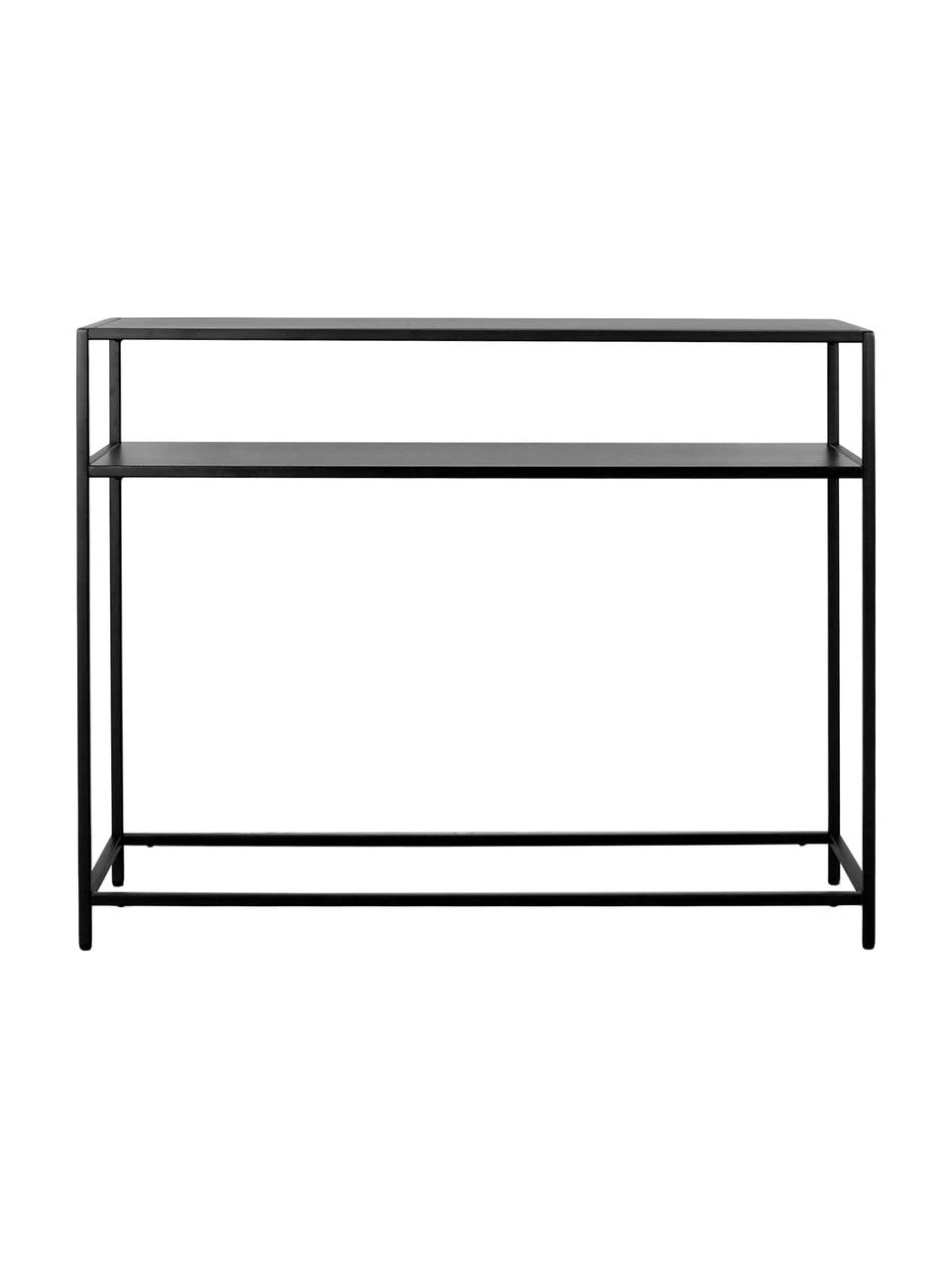 Westwing Collection Console industrielle en métal noir avec tablette Neptun, larg. 100 x haut. 79 cm 5 Westwing Collection Console industrielle en métal noir avec tablette Neptun, larg. 100 x haut. 79 cm – Image 5