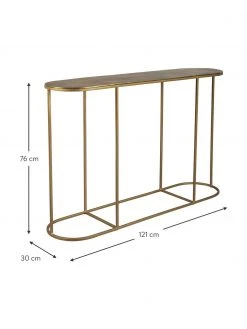 Dutchbone Console métal finition dorée Zodiac, larg. 121 x prof. 31 cm -Entrée & couloir Soldes Console metal finition doree Zodiac 2