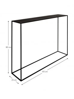 Console noire en m&eacute;tal Expo, larg. 110 x prof. 25 cm -Entrée & couloir Soldes Console noire en metal Expo 2