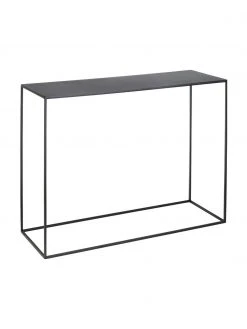 Console noire en métal Tensio, larg. 100 x prof. 35 cm