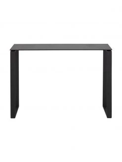 Console plateau en c&eacute;ramique noir Katrine, larg. 110 x haut. 76 cm -Entrée & couloir Soldes Console plateau en ceramique noir Katrine 3