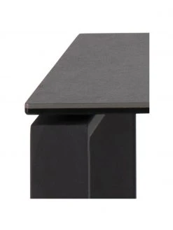 Console plateau en c&eacute;ramique noir Katrine, larg. 110 x haut. 76 cm -Entrée & couloir Soldes Console plateau en ceramique noir Katrine 4