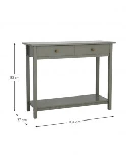 Console rustique bois vert Ditti, larg. 104 x haut. 83 cm -Entrée & couloir Soldes Console rustique bois vert Ditti 2