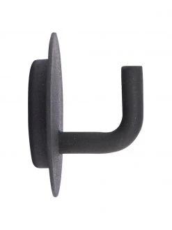 House Doctor Crochets muraux en métal noir Lema, 2 pièces, Ø 4 x prof. 3 cm