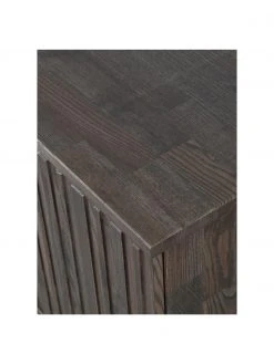 Enfilade 4 portes fa&ccedil;ade en bois de fr&ecirc;ne nervur&eacute; Avourio, larg. 200 x haut. 85 cm -Entrée & couloir Soldes Enfilade 4 portes facade en bois de frene nervure Avourio 5