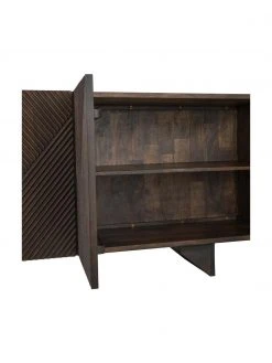 Westwing Collection Enfilade bois massif avec portes Louis, larg. 177 x haut. 75 cm -Entrée & couloir Soldes Enfilade bois massif avec portes Louis 11