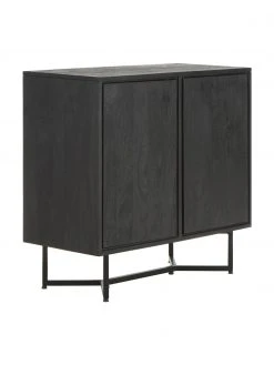 Entrée & couloir Soldes 5 Westwing Collection Enfilade bois massif noir Luca, larg. 90 x haut. 83 cm