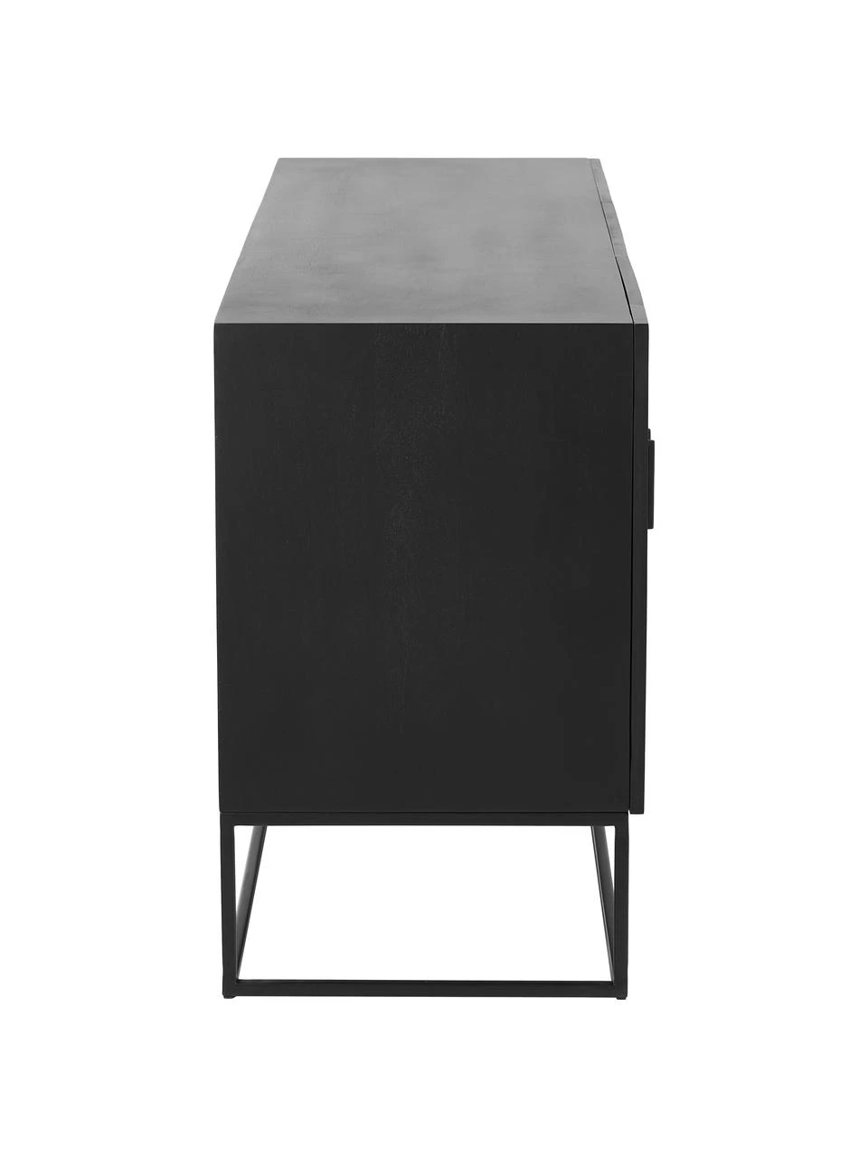 Westwing Collection Enfilade bois massif noir Lyle, larg. 150 x haut. 72 cm 6 Westwing Collection Enfilade bois massif noir Lyle, larg. 150 x haut. 72 cm – Image 6