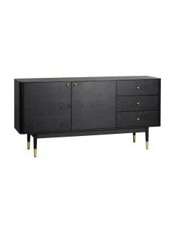 Rowico Enfilade noire Fenwood, larg. 160 x haut. 79 cm