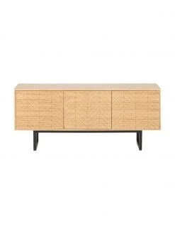 Woodman Enfilade plaquée chêne Camden, larg. 175 x haut. 75 cm -Entrée & couloir Soldes Enfilade plaquee chene Camden 3