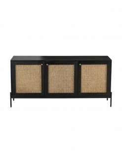 Westwing Collection Enfilade r&eacute;tro cannage Vienna, larg. 165 x haut. 78 cm -Entrée & couloir Soldes Enfilade retro cannage Vienna 3