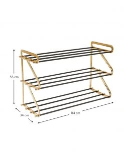 Kare Design Étagère à chaussures 3 niveaux Walk, larg. 84 cm, haut. 55 cm -Entrée & couloir Soldes Etagere a chaussures 3 niveaux Walk 2