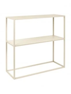 Westwing Collection Étagère industrielle en métal beige avec tablette Neptun, larg. 80 x haut. 80 cm