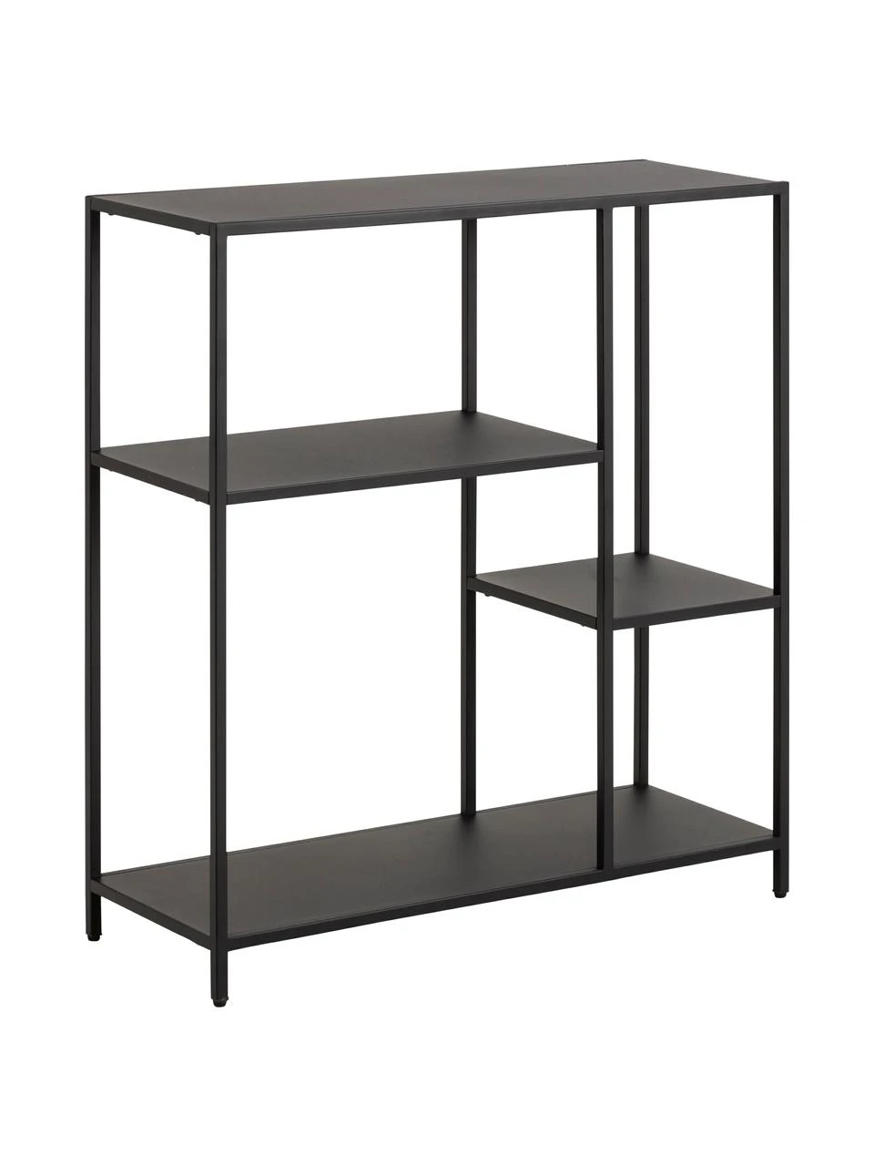 Westwing Collection Étagère industrielle en métal noir avec espaces de rangement Neptun, larg. 80 x haut. 86 cm 1 Westwing Collection Étagère industrielle en métal noir avec espaces de rangement Neptun, larg. 80 x haut. 86 cm