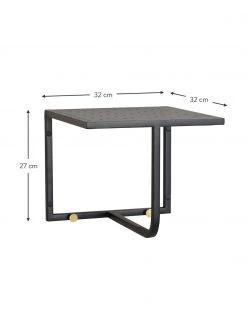 Rowico Étagère murale avec crochets métal noir Malone, larg. 32 x haut. 27 cm 7 Rowico Étagère murale avec crochets métal noir Malone, larg. 32 x haut. 27 cm -Entrée & couloir Soldes Etagere murale avec crochets metal noir Malone 2