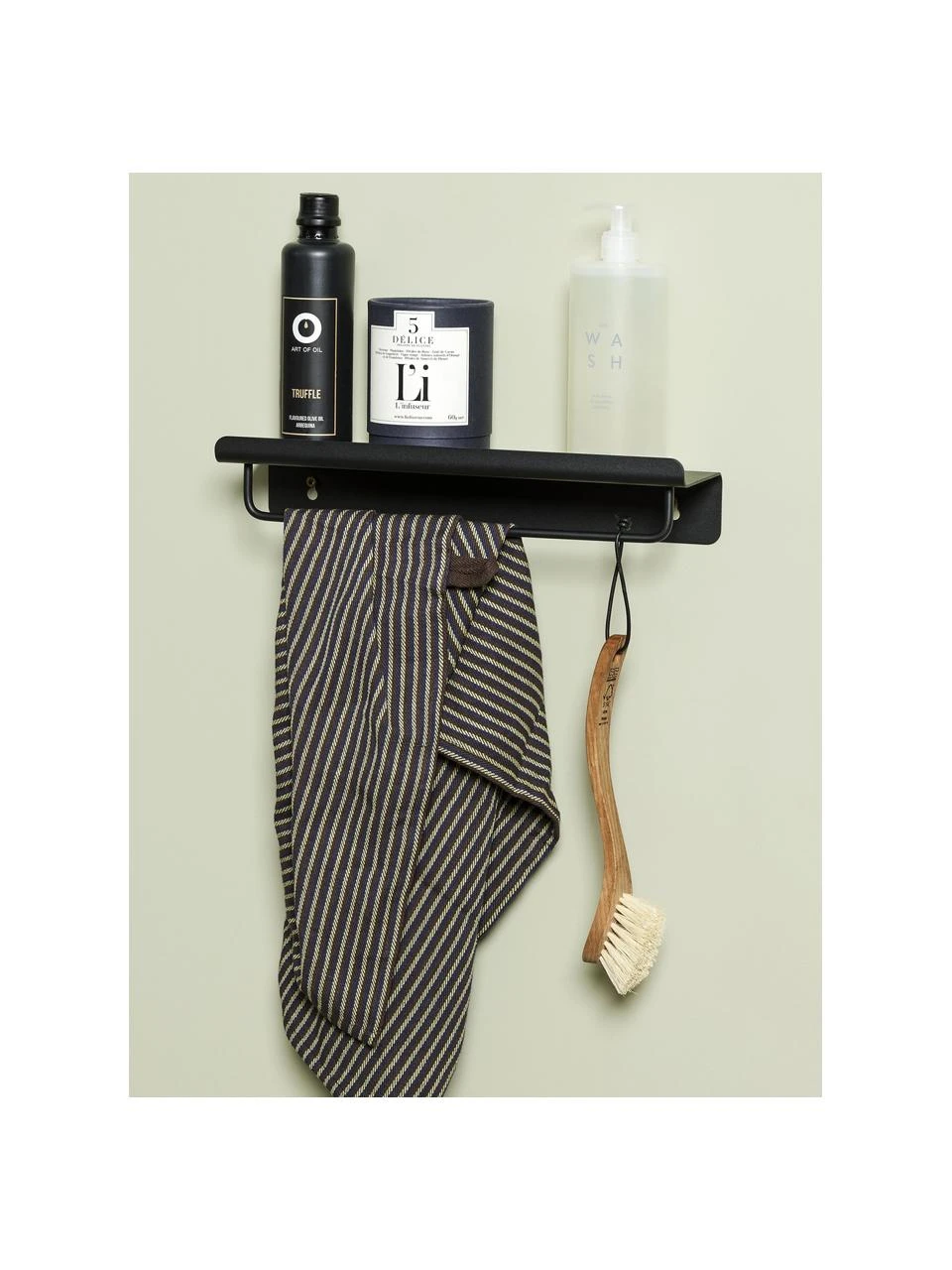 Hübsch Étagère murale avec tringle métallique Bow, larg. 35 x haut. 7 cmSeulement 1 produit disponible 2 Hübsch Étagère murale avec tringle métallique Bow, larg. 35 x haut. 7 cmSeulement 1 produit disponible – Image 2