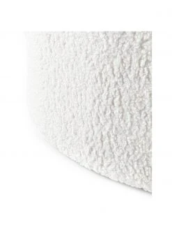 Westwing Collection Grand tabouret avec coffre tissu bouclé blanc Alida, Ø 70 x haut. 42 cm -Entrée & couloir Soldes Grand tabouret avec coffre tissu boucle blanc Alida 11