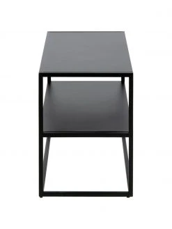 Westwing Collection Meuble à chaussures industriel métal noir Neptun, larg. 70 x haut. 45 cm -Entrée & couloir Soldes Meuble a chaussures industriel metal noir Neptun 4