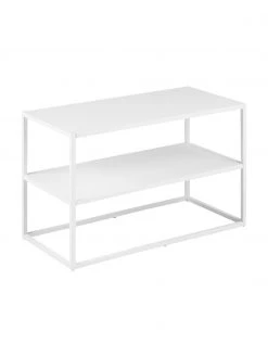 Westwing Collection Meuble à chaussures métal blanc Neptun, larg. 70 x haut. 45 cm