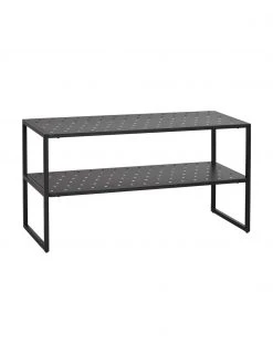 Rowico Meuble à chaussures métal noir Malone, larg. 80 x haut. 42 cmSeulement 1 produit disponible