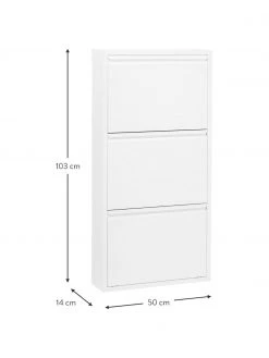 Kare Design Meuble à chaussures mural à 3 casiers rabattables Caruso, larg. 50 x haut. 103 cm -Entrée & couloir Soldes Meuble a chaussures mural a 3 casiers rabattables Caruso 14