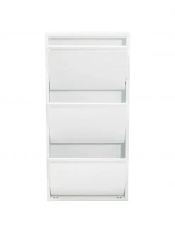 Kare Design Meuble à chaussures mural à 3 casiers rabattables Caruso, larg. 50 x haut. 103 cm -Entrée & couloir Soldes Meuble a chaussures mural a 3 casiers rabattables Caruso 16