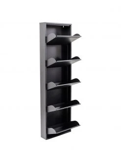 Kare Design Meuble à chaussures mural à 5 casiers rabattables Caruso, larg. 50 x haut. 170 cm 10 Kare Design Meuble à chaussures mural à 5 casiers rabattables Caruso, larg. 50 x haut. 170 cm -Entrée & couloir Soldes Meuble a chaussures mural a 5 casiers rabattables Caruso 16