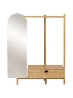 Woodman Meuble d'entrée bois de chêne avec mirroir Entry, larg. 149 x haut. 180 cmDisponibilité limitée